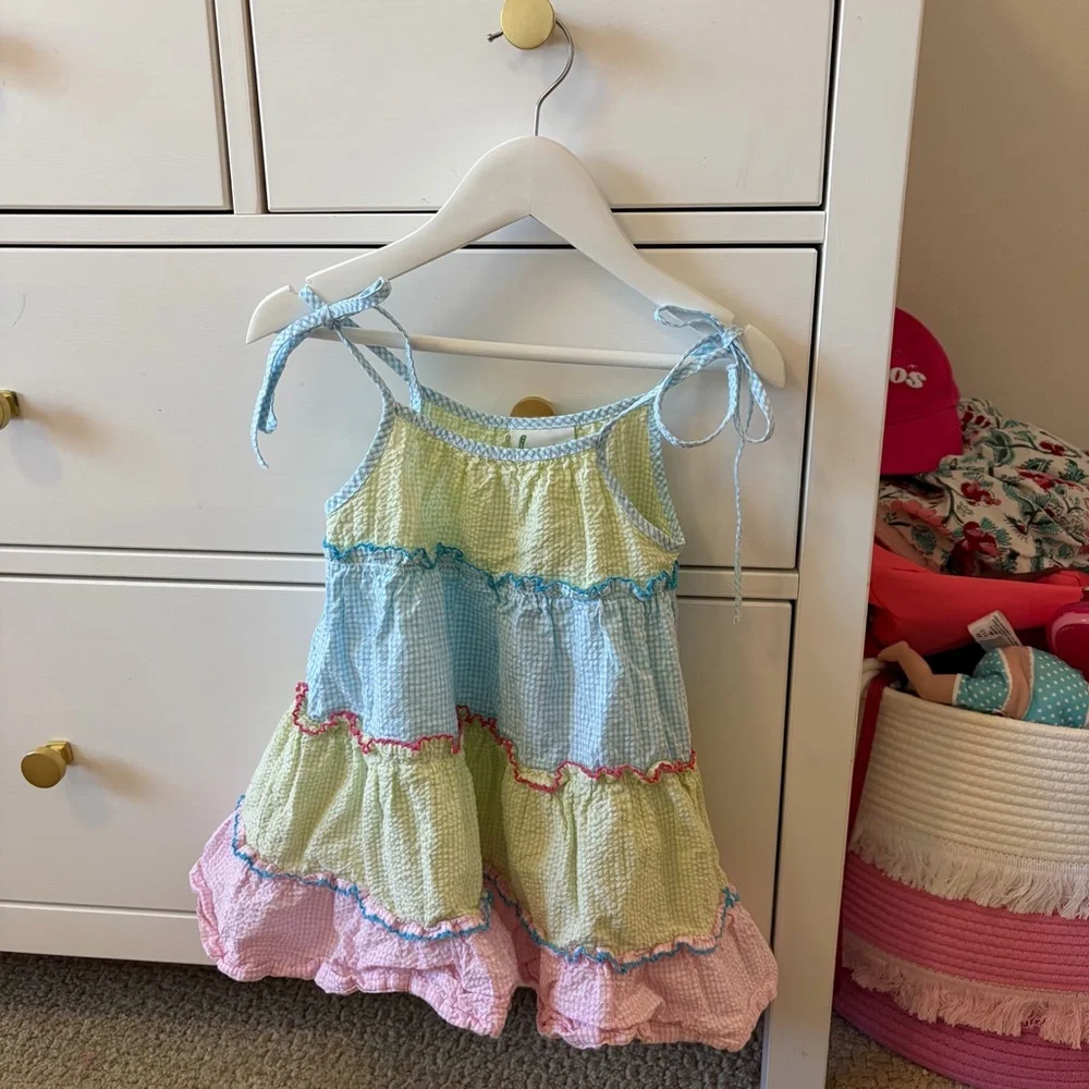 Zuccini Kids Colorful Seersuccker Dress Size 3T